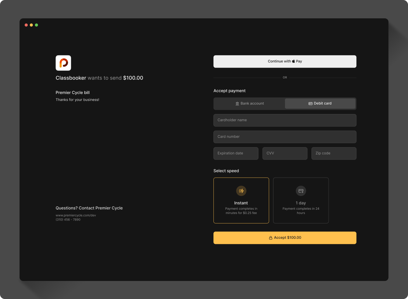 End-user fee options
