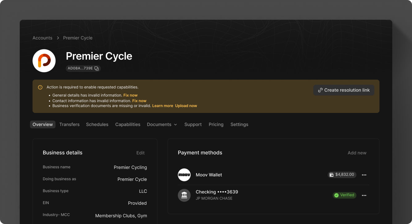 Resolution link notice