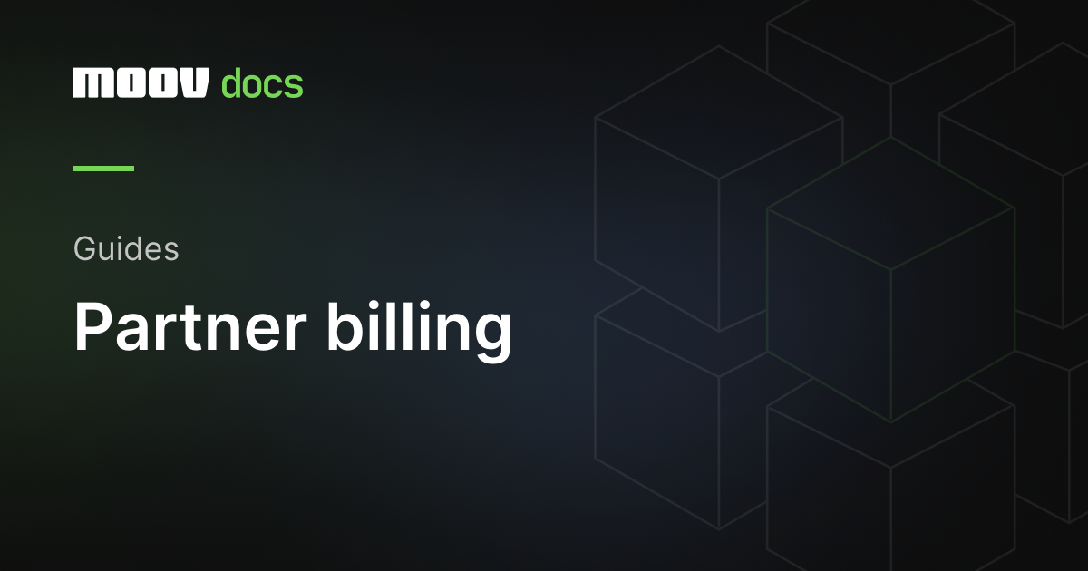 Partner billing | Moov Documentation